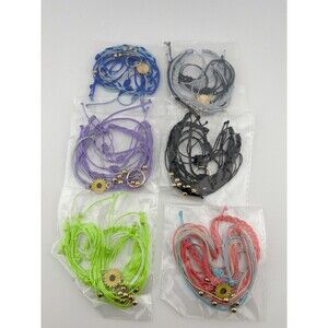 6pc Boho Sunflower String Bracelet Set Handmade Braided Friendship Beach Jewelry